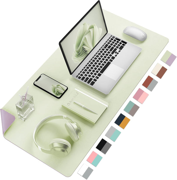 Desk Mat Large Protector Pad, Multifunctional Dual-Sided Office Desk Pad, Waterproof Desk Mat for Desktop, Pu Leather