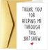 Chenive Funny Thank You Card for Him Her, Appreciation Card for Friends Bestie