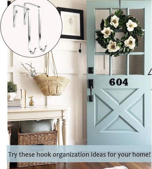 10Pcs Metal Over The Door Hooks - Sturdy Z Hooks for Hanging Clothes, Towels, Coats and More