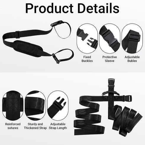 3 Pack Set, Backpacking Adjustable Beach Chair Carry Strap Shoulder Straps for Folding Chairs, Box Carrying Strap
