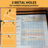 LOPYXBR 20 8.5x11 Inch 3-Rings 8.5x11 PCS Horizontal Job Ticket Holders Dry Erase Pockets Reusable Sleeves Black Work