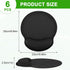 Tobeelec 6 Pcs Ergonomic Mouse Pad with Wrist Rest Support, Comfortable Mousepad with Smooth Wrist Support Surface