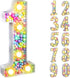 CELYANRAL 3D 1st 1) Light Up Number - Mosaic LED Number Marquee Sign Macaron Rainbow Table Centerpieces for Girls Night
