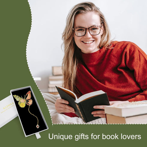 Butterfly Bookmarks for Women, Cute Funny Metal Bookmark, Unique Gifts for Book Lovers, Teacher Appreciation,