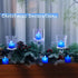 24 Pack LANKER Flameless Led Tea Lights Candles, Flickering Blue Battery Operated Electronic Fake Candles, Decorations