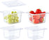 1/6 Size 4" Deep Plastic Food Pans with lids,Clear Polycarbonate Commercial Food