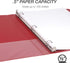 Samsill Durable .5 Inch Binder, Made in the USA, Round Ring Customizable Clear View Binder, Red, 8 Pack