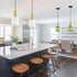 AOJUNSANSAN 2 Pack Mid Century Frosted Glass Pendant Light Fixture Brushed Gold Pendant Lights Kitchen Island Modern