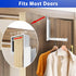 1 Pcs Over The Door Hooks Hanger, Folding Clothes Drying Rack for Hanging Clothes, Towels, Coats for Bedroom, Bathroom