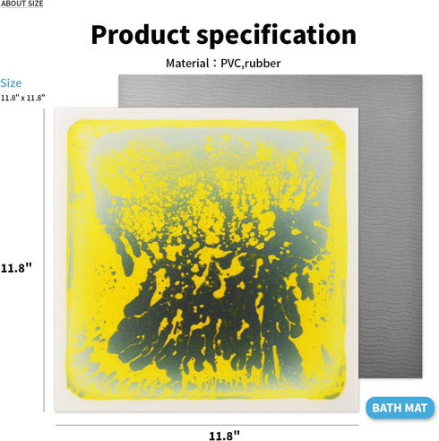 Art3d 11.8"x11.8" 4 Liquid Sensory Floor Decorative Tiles, Square, Tiles