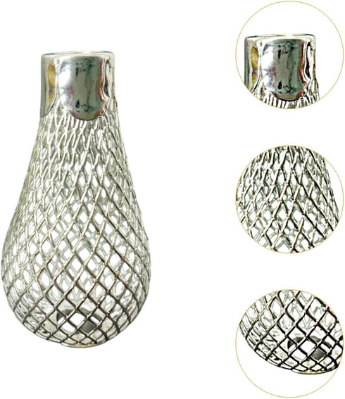 Simhoa 10x Bulbs Light Light Cover LED Fairy Lights Cover Pendant Light Shade Globe Lamp Cover for Porch, Silver