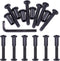 Swpeet 25Pcs M6x45mm Carbon Steel Black Hex Drive Socket Cap Bolts, Barrel Nuts Assortment Kit with Allen Wrench