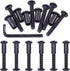 Swpeet 25Pcs M6x45mm Carbon Steel Black Hex Drive Socket Cap Bolts, Barrel Nuts Assortment Kit with Allen Wrench
