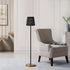 Clip-Bulb 5.90X5.90X5.51 Inch Angoily Hollow-Out Black Cloth Lamp Shade, Floor Lamp Stylish Light Cover, Light