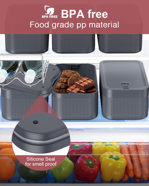 9.25 5 3 inches LOFICOPER Medication Lock Box, Lockable Storage Box, Childproof Lock Box, Refrigerator Snack Food