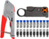 Coax Cable Crimper Kit Tool for RG6 RG59, Compression Tool Fitting Wire Stripper with 20pcs F Connectors