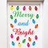 Christmas Bulletin Board Decorations - Merry and Bright Light Bulb Paper Cutouts for Kids Nursery