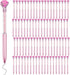 Crystal Pens Bulk, Big Bling Diamond Ballpoint Gel Ink Pen, Rhinestone Glitter Neutral Pens for Women, 60 Pcs (Deep