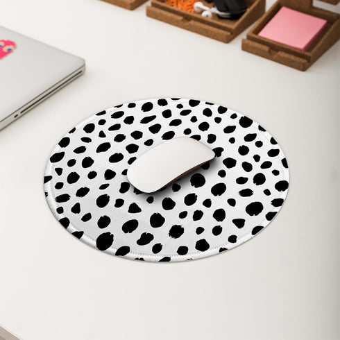 Boutilon Round Mouse Pad, Non-Slip Rubber Base, Washable Small Mouse Mat 7.9 x 7.9 Inch for Computer, Office