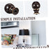 IWOWHERO 2Pcs Cow Horn Decorative Head Lamp Finial Unique Lamp Toppers for Table and Floor Lamps Zinc Alloy Screw Caps