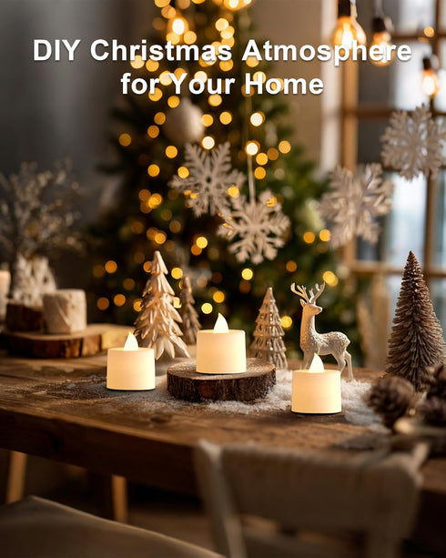 12/24/50/100/150 Pack Festival12 Pack, Amagic LED Tea Lights, Flameless Votive Candles, Battery Operated Tealights