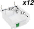 12 Pack Pegboard Bins - Clear - Hooks to Any Peg Board - Organize Hardware, Accessories, Attachments, Workbench, Garage