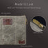 Water Resistant Zipper Document Holder, Fits Manila Folder, Rustic Large Waxed Canvas Pouch with Leather, Olive