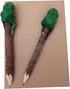 Frog Pencil, Wooden Hand Carved Animal, Cute Amphibians, Set of 2 Unique Handmade Pencils