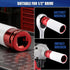 1/2" 7pcs Set, 6 17mm, 19mm, 21mm, 22mm, 23mm, 24mm,27mm MIXPOWER Drive Wheel Protector Impact Socket, Thin Wall Deep