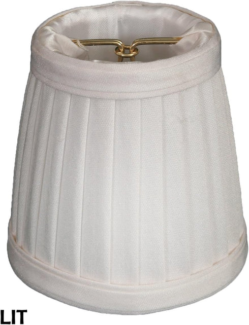 CS-110WH, 3 4.25 4.25 Royal Designs, Inc. Pleated Empire Chandelier Shade White, x x