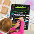 Personalized First Day and Last Day of School Sign, 13" x 16" Large Chalkboard Style Photo Prop - 2 Pcs