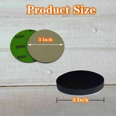 3 Inch Sanding Discs 40pcs 320 Grit Premium Silicon Carbide Sandpaper Wet Dry Hook and Loop