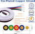12MM 5PIN RGBW LED Strip Connector Kit with 16.4FT Extension Cable,4PCS Gapless Connectors,5 pin Male Connector Wire Cable,L-Shape Connectors,Strip to Strip Jumpers for 5050 RGBW LED Strip Light by FSJEE