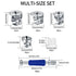 Cam Lock Nuts and Cam Screws, 110 Pcs Cam Locks for Furniture Connecting Cam Lock Fittings, 3 in 1 Cam Connector Bolt Fittings Fasteners Hardware Parts for Drawer Dresser Cabinet