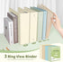 SUNEE 3 Ring Binder 3 Inch, 4 Pack Clear View PVC-Free Binder for School or Office Supplies, Neutral Aesthetic