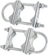 Double Antenna Mast Clamp V Jaw Block with U Bolts, Heavy Duty