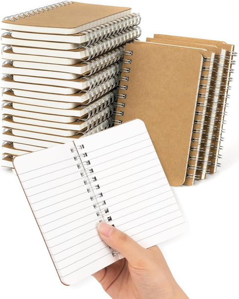 Mini Pocket Notebooks 3x5 Bulk, 30 Packs, 60 Sheets/120 Pages, Spiral Notepads for Note-taking, Men, Women, Kids,