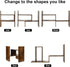 Expandable Wood Desktop Bookshelf Organizer, Office Storage Rack, Natural Stand for Supplies and Display