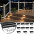 12 Pack Melunar Solar Deck Lights Outdoor, Solar Step Lights Waterproof for Outside, Yard, Patio, Garden, Pool