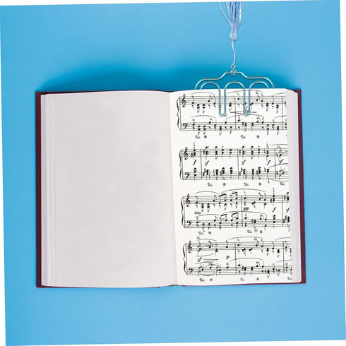 Musical Notes Bookend Clips - Metal Desk Paperclip Holders