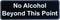 TableCraft 394561 No Alcohol Beyond This Point Sign, Self-Adhesive Plastic Compliance Sign, 9 x 3 Inch