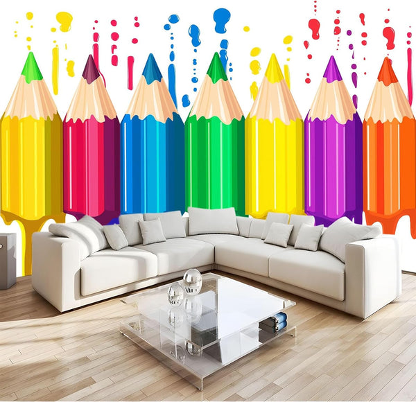 Generic Abstract Crayon Doodle Pattern Wallpaper Color Large Decorative Mural W79 X H55
