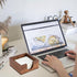 MultiBey Sticky Notes Memo Pad Holder Dispenser, Walnut Desk Supplies Organizer for Office, Home, Schools