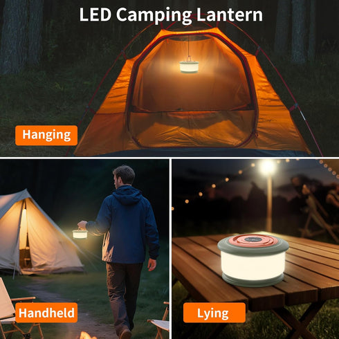 Phylosal 3 1 6 32.8FT Camping String Lights, in Outdoor Camping Light with Lighting Modes, Quick Storage Rechargeable