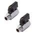 1/4" Brass Mini Ball Valve NPT Female x Male Shut-Off Valve (Pack of 2)