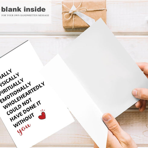 RYYike Poem Thank You Card for Men Women, Heartfelt Appreciation Card for Teacher Doctor, Could Not Have Done It