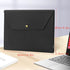 Toplive Black Document File Folder, Waterproof PU Leather A4 Envelope Case Organizer with 8 Card Holders for Travel