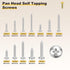 METALLIXITY Screws(M3/M4/M5/M6) 250Pcs, 304 Phillips Pan Head Self Tapping Stainless Steel Self Drilling Screw