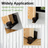 Sliding Barn Door Floor Guide Wall Mount Hardware with Adjustable Stay Rollers, Smooth Wheels, Black 2 Pack