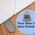 Door Stoppers for Bottom on Floors - for Carpet, Tile, Concrete & Wood - Holds Open & Prevents Lock-Outs - Home Improvement Accessories - Pack of 3, Gray by Gadgetime USA